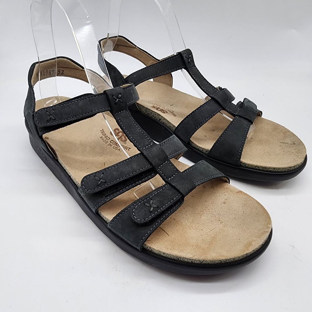 SAS Sorrento T-Strap Sandals   Adjustable Comfort Size 9.5 NARROW